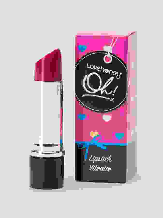 Lovehoney Oh! Kiss Me Lipstick Vibrator, Black, hi-res